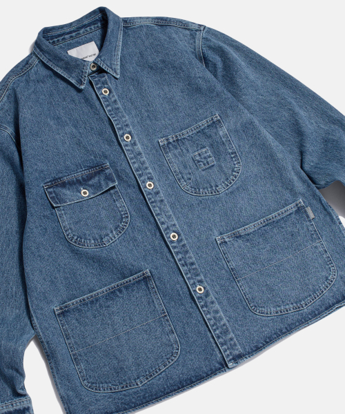 ESPIONAGE（エスピオナジ）の「Denim Coverall Shirt Jacket Washed Indigo（シャツ/ブラウス・レディース・その他・MEDIUM/LARGE/X-LARGE）」の5枚目の写真