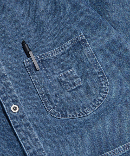 ESPIONAGE（エスピオナジ）の「Denim Coverall Shirt Jacket Washed Indigo（シャツ/ブラウス・レディース・その他・MEDIUM/LARGE/X-LARGE）」の7枚目の写真