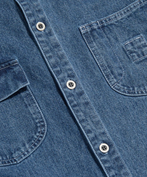 ESPIONAGE（エスピオナジ）の「Denim Coverall Shirt Jacket Washed Indigo（シャツ/ブラウス・レディース・その他・MEDIUM/LARGE/X-LARGE）」の8枚目の写真