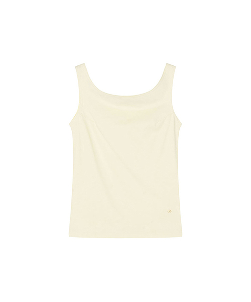 MAYVERU(メイバーユー)の「Balm Off-Shoulder Sleeveless T-Shirt _ Yellow(Tシャツ/カットソー・レディース・イエロー・FREE)」の1枚目の写真