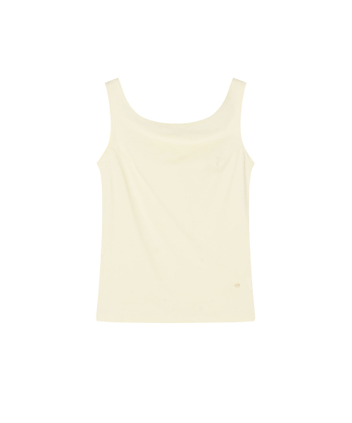 MAYVERU(メイバーユー)の「Balm Off-Shoulder Sleeveless T-Shirt _ Yellow(Tシャツ/カットソー・レディース・イエロー・FREE)」の3枚目の写真