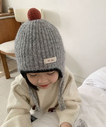 aimoha（アイモハ）の「【aimoha-KIDS-】キッズ　ポンポン付きニットキャップ (AW)（ニットキャップ/ビーニー）」