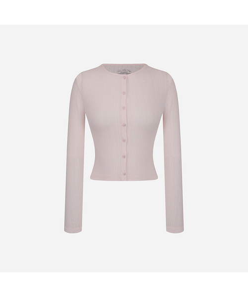 LANGER（ランガー）の「[PALACE] jacquard short cardigan_4Colors（カーディガン/ボレロ・レディース・PINK/イエロー/ブラック/ホワイト・FREE）」の4枚目の写真