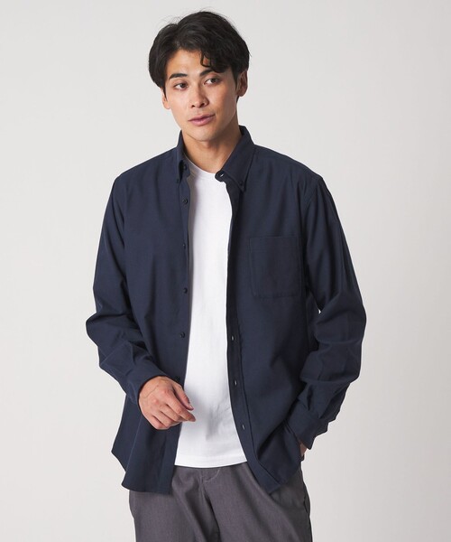 A DAY IN THE LIFE UNITED ARROWS（アデイインザライフユナイテッドアローズ）の「コットン ネル ボタンダウンシャツ-イージーケア-＜A DAY IN THE LIFE＞（シャツ/ブラウス・メンズ・ホワイト/グレー系/その他1/ネイビー/ベージュ・XL/L/S/M）」の4枚目の写真