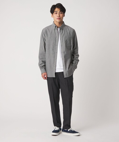 A DAY IN THE LIFE UNITED ARROWS（アデイインザライフユナイテッドアローズ）の「コットン ネル ボタンダウンシャツ-イージーケア-＜A DAY IN THE LIFE＞（シャツ/ブラウス・メンズ・ホワイト/グレー系/その他1/ネイビー/ベージュ・XL/L/S/M）」の7枚目の写真