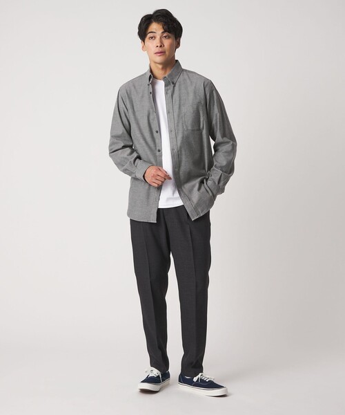A DAY IN THE LIFE UNITED ARROWS（アデイインザライフユナイテッドアローズ）の「コットン ネル ボタンダウンシャツ-イージーケア-＜A DAY IN THE LIFE＞（シャツ/ブラウス・メンズ・ホワイト/グレー系/その他1/ネイビー/ベージュ・XL/L/S/M）」の8枚目の写真