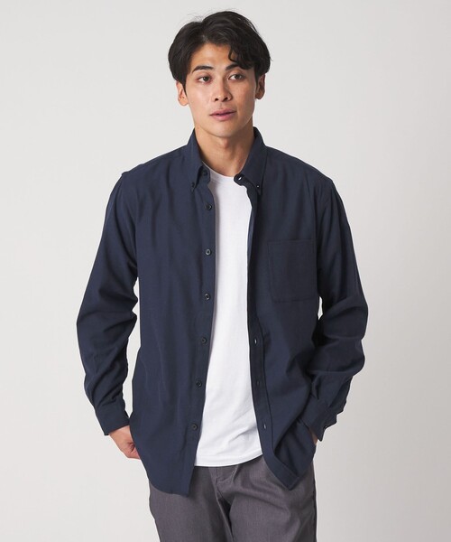 A DAY IN THE LIFE UNITED ARROWS（アデイインザライフユナイテッドアローズ）の「コットン ネル ボタンダウンシャツ-イージーケア-＜A DAY IN THE LIFE＞（シャツ/ブラウス・メンズ・ホワイト/グレー系/その他1/ネイビー/ベージュ・XL/L/S/M）」の9枚目の写真