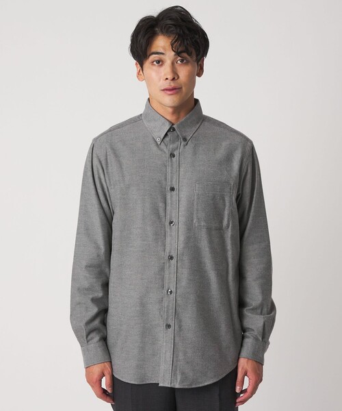 A DAY IN THE LIFE UNITED ARROWS（アデイインザライフユナイテッドアローズ）の「コットン ネル ボタンダウンシャツ-イージーケア-＜A DAY IN THE LIFE＞（シャツ/ブラウス・メンズ・ホワイト/グレー系/その他1/ネイビー/ベージュ・XL/L/S/M）」の12枚目の写真