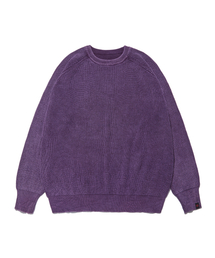 WANGGWAN（ワングァン）の「ピグメントウォッシングケーブルオーバーサイズニット（バイオレット）（ニット/セーター）」