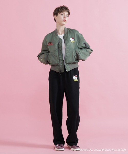 AVIREX（アヴィレックス）の「【AVIREX×HELLO KITTY】SWEAT PANTS（スウェットパンツ・レディース・オートミール/ブラック・S/M）」の6枚目の写真