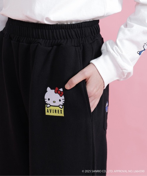 AVIREX（アヴィレックス）の「【AVIREX×HELLO KITTY】SWEAT PANTS（スウェットパンツ・レディース・オートミール/ブラック・S/M）」の9枚目の写真