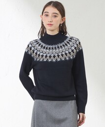amaca | ジャカード求心ニット(ニット/セーター)