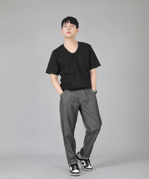 SAINTCREW(セントクルー)の「ブリッジフィルバンディングパンツ BWD-324 グレーブラックデニム WHS(デニムパンツ・メンズ・その他・MEDIUM/LARGE/X-LARGE/XX-LARGE)」の3枚目の写真