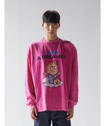 THESTORI（ザ・ストリ）の「Dreamer Pigment Long Sleeve T-Shirt (Pink)（Tシャツ/カットソー）」