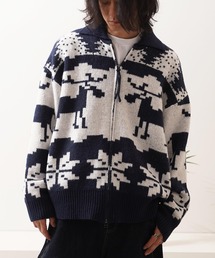 ダブルZIP ノルディック ルーズ カウチンニット / Double-Zip Nordic Loose Cowichan Knit