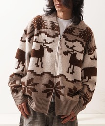 ダブルZIP ノルディック ルーズ カウチンニット / Double-Zip Nordic Loose Cowichan Knit