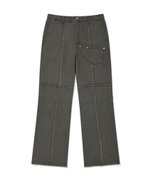 PHOS333（フォースサンサンサン）の「Double Pocket Incision Jeans/Grey（デニムパンツ）」