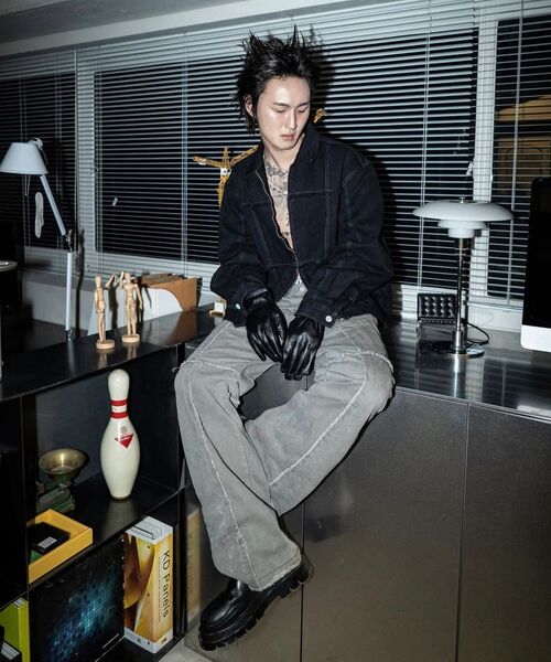 PHOS333（フォースサンサンサン）の「Double Pocket Incision Jeans/Grey（デニムパンツ・レディース・その他・MEDIUM/LARGE）」の7枚目の写真