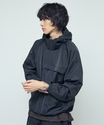BALLUTE（バリュート）の「Hi-PORA CURVED ZIP WIND BREAKER ANORAK (BLACK)（ナイロンジャケット）」