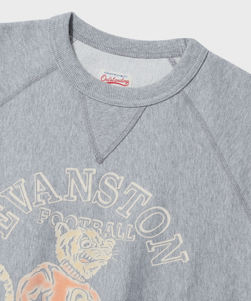 OUTSTANDING(アウトスタンディング)の「V.S.C HALF SLEEVE SWEAT(EVANSTON)_8%MELANGE GRAY(Tシャツ/カットソー・レディース・その他・SMALL/MEDIUM/LARGE)」の3枚目の写真