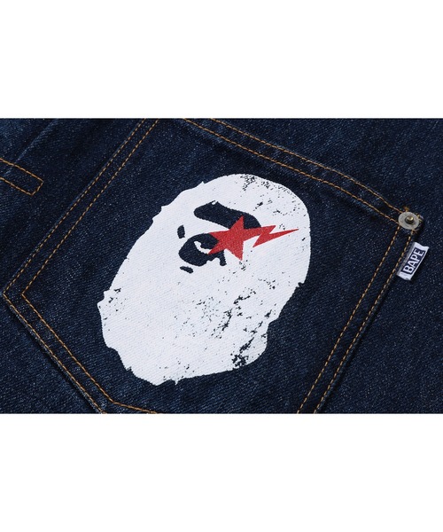 A BATHING APE(アベイシングエイプ)の「APE HEAD DENIM JACKET(デニムジャケット・メンズ・インディゴブルー・LARGE/MEDIUM/X-LARGE/XX-LARGE/SMALL)」の3枚目の写真