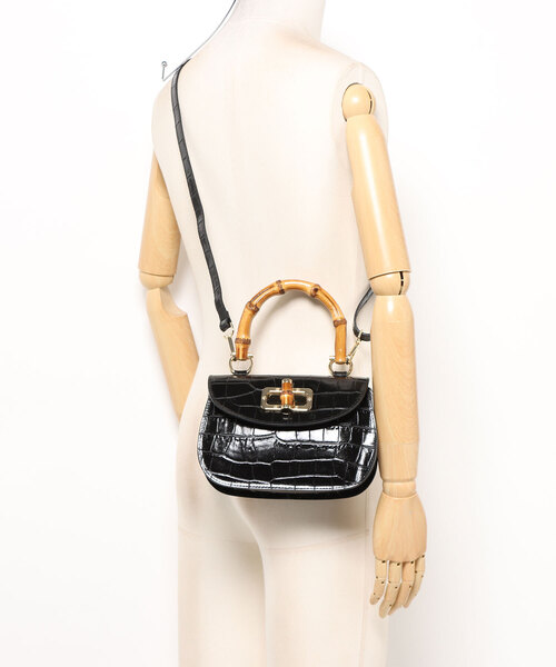 KATHARINE ROSS（キャサリンロス）の「【KATHARINE ROSS】【MILLELA FIRENZE】バンブーハンドBAG（ハンドバッグ・レディース・ブラック・MEDIUM）」の19枚目の写真