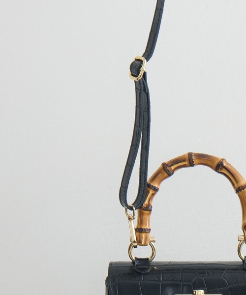 KATHARINE ROSS（キャサリンロス）の「【KATHARINE ROSS】【MILLELA FIRENZE】バンブーハンドBAG（ハンドバッグ・レディース・ブラック・MEDIUM）」の15枚目の写真