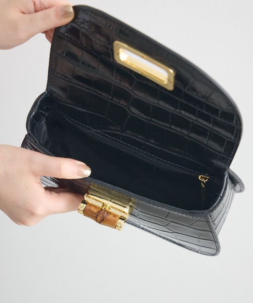 KATHARINE ROSS（キャサリンロス）の「【KATHARINE ROSS】【MILLELA FIRENZE】バンブーハンドBAG（ハンドバッグ・レディース・ブラック・MEDIUM）」の11枚目の写真