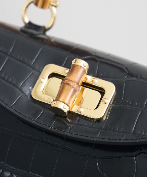KATHARINE ROSS（キャサリンロス）の「【KATHARINE ROSS】【MILLELA FIRENZE】バンブーハンドBAG（ハンドバッグ・レディース・ブラック・MEDIUM）」の12枚目の写真