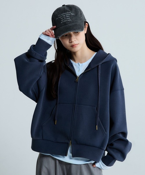選べる着丈】FadeダンボールZIPフーディ/643474（パーカー）｜JEANASIS