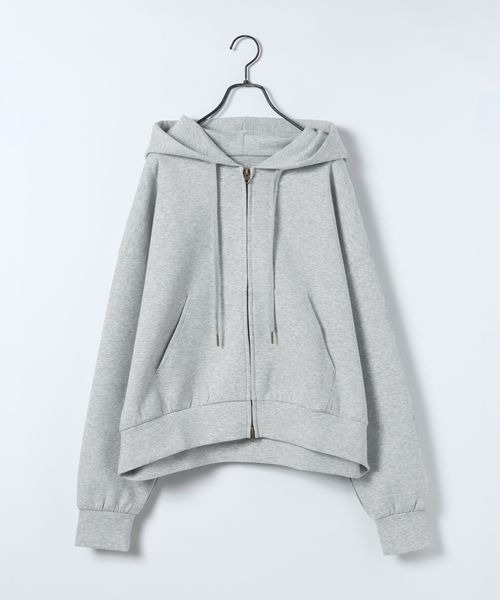JEANASIS(ジーナシス)の「【選べる着丈】FadeダンボールZIPフーディ/643474(パーカー・レディース・ブラック系その他/ネイビー系/グレー・MEDIUM/LARGE)」の4枚目の写真