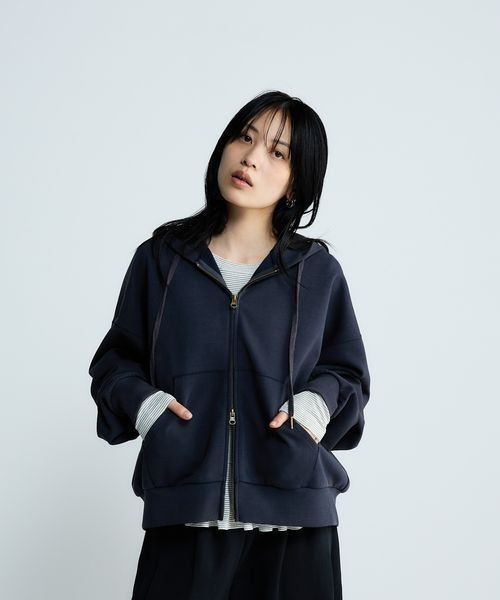 JEANASIS(ジーナシス)の「【選べる着丈】FadeダンボールZIPフーディ/643474(パーカー・レディース・ブラック系その他/ネイビー系/グレー・MEDIUM/LARGE)」の21枚目の写真