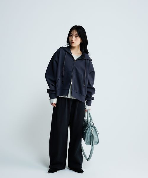 JEANASIS(ジーナシス)の「【選べる着丈】FadeダンボールZIPフーディ/643474(パーカー・レディース・ブラック系その他/ネイビー系/グレー・MEDIUM/LARGE)」の18枚目の写真