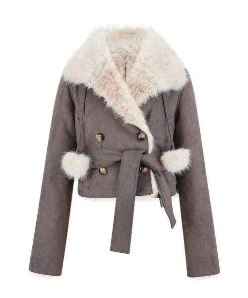 silent(and)(サイレントアンド)の「Velvet BonBon Coat(Short)(ムートンコート・レディース・ブラウン・SHORT)」の1枚目の写真