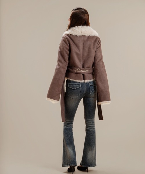 silent(and)(サイレントアンド)の「Velvet BonBon Coat(Short)(ムートンコート・レディース・ブラウン・SHORT)」の11枚目の写真