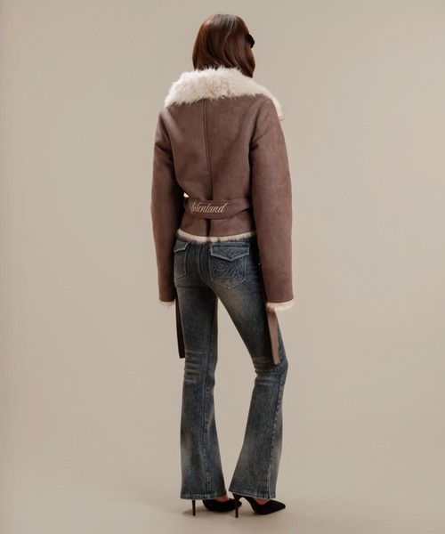 silent(and)(サイレントアンド)の「Velvet BonBon Coat(Short)(ムートンコート・レディース・ブラウン・SHORT)」の10枚目の写真