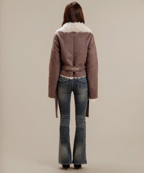 silent(and)(サイレントアンド)の「Velvet BonBon Coat(Short)(ムートンコート・レディース・ブラウン・SHORT)」の12枚目の写真