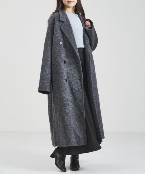 31 Sons de mode（トランテアン　ソン　ドゥ　モード）の「2025秋冬新作 一部店舗限定 ロングチェスターコート（チェスターコート・レディース・アイボリー/チャコールグレー・ﾌﾘ-）」の2枚目の写真