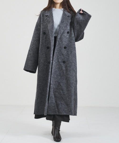 31 Sons de mode（トランテアン　ソン　ドゥ　モード）の「2025秋冬新作 一部店舗限定 ロングチェスターコート（チェスターコート・レディース・アイボリー/チャコールグレー・ﾌﾘ-）」の10枚目の写真