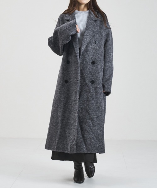 31 Sons de mode（トランテアン　ソン　ドゥ　モード）の「2025秋冬新作 一部店舗限定 ロングチェスターコート（チェスターコート・レディース・アイボリー/チャコールグレー・ﾌﾘ-）」の12枚目の写真