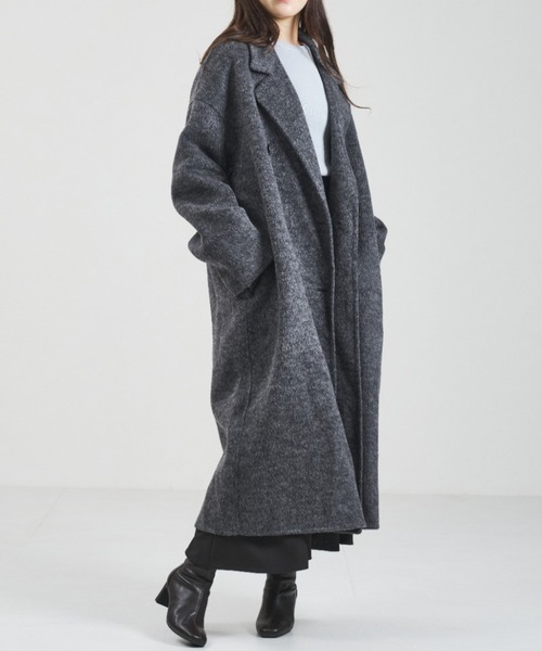 31 Sons de mode（トランテアン　ソン　ドゥ　モード）の「2025秋冬新作 一部店舗限定 ロングチェスターコート（チェスターコート・レディース・アイボリー/チャコールグレー・ﾌﾘ-）」の13枚目の写真