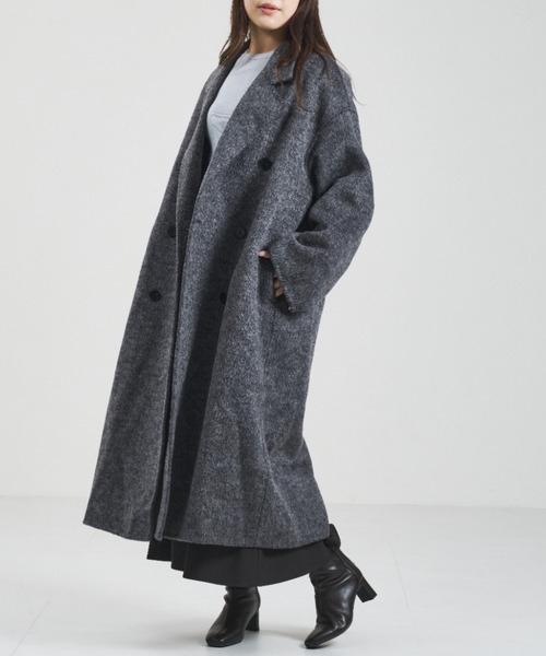 31 Sons de mode（トランテアン　ソン　ドゥ　モード）の「2025秋冬新作 一部店舗限定 ロングチェスターコート（チェスターコート・レディース・アイボリー/チャコールグレー・ﾌﾘ-）」の14枚目の写真