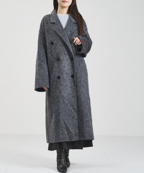 31 Sons de mode（トランテアン　ソン　ドゥ　モード）の「2025秋冬新作 一部店舗限定 ロングチェスターコート（チェスターコート・レディース・アイボリー/チャコールグレー・ﾌﾘ-）」の4枚目の写真