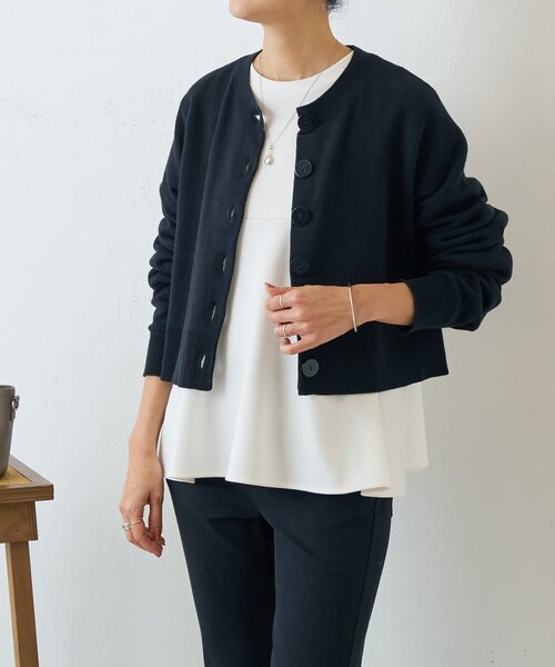 BEARDSLEY（ビアズリー）の「ショートカーデ（カーディガン/ボレロ・レディース・ブラック/ピンク・FREE）」の10枚目の写真