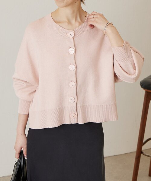 BEARDSLEY（ビアズリー）の「ショートカーデ（カーディガン/ボレロ・レディース・ブラック/ピンク・FREE）」の11枚目の写真
