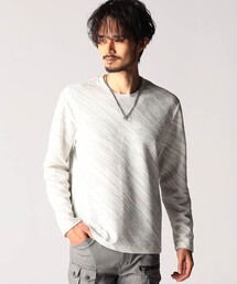 NICOLE CLUB FOR MEN | スプレー風ボカシプリントカットソー(Tシャツ/カットソー)