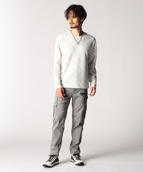 NICOLE CLUB FOR MEN（ニコルクラブフォーメン）の「スプレー風ボカシプリントカットソー（Tシャツ/カットソー・メンズ・ブルー系/ライトグレー系・MEDIUM/LARGE/X-LARGE）」の3枚目の写真