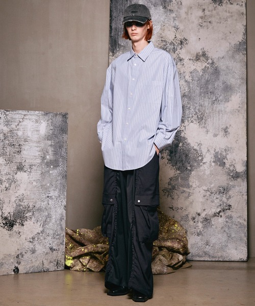 MAISON SPECIAL(メゾンスペシャル)の「《UNISEX》Cut-off Docking Prime-Wide Cargo Pants/カットオフドッキングプライムワイドカーゴパンツ【MAISON SPECIAL/メゾンスペシャル】■セットアップ対応■(カーゴパンツ・メンズ・チャコールグレー/ブラック・0/1/2)」の6枚目の写真