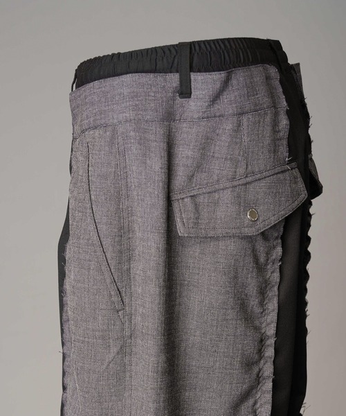MAISON SPECIAL(メゾンスペシャル)の「《UNISEX》Cut-off Docking Prime-Wide Cargo Pants/カットオフドッキングプライムワイドカーゴパンツ【MAISON SPECIAL/メゾンスペシャル】■セットアップ対応■(カーゴパンツ・メンズ・チャコールグレー/ブラック・0/1/2)」の18枚目の写真