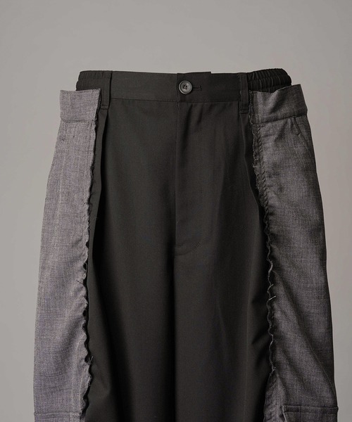 MAISON SPECIAL(メゾンスペシャル)の「《UNISEX》Cut-off Docking Prime-Wide Cargo Pants/カットオフドッキングプライムワイドカーゴパンツ【MAISON SPECIAL/メゾンスペシャル】■セットアップ対応■(カーゴパンツ・メンズ・チャコールグレー/ブラック・0/1/2)」の17枚目の写真